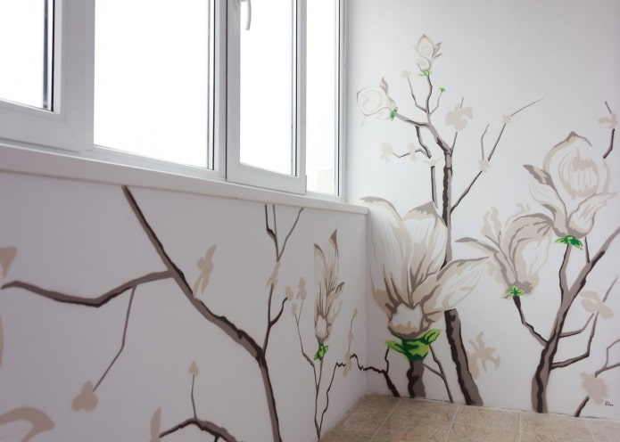 painting on the balcony