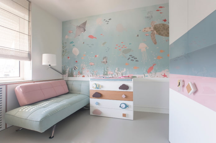 ocean with fish in the nursery ocean with fish in the nursery