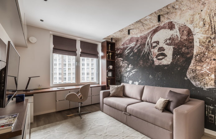 wallpaper with portrait print wallpaper with portrait print