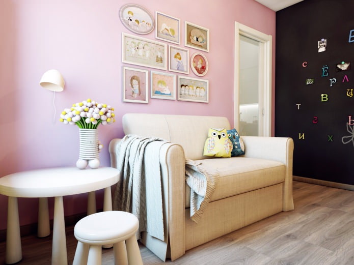 design of a children's room for a newborn 8.4 sq. m. design of a children's room for a newborn 8.4 sq. m.