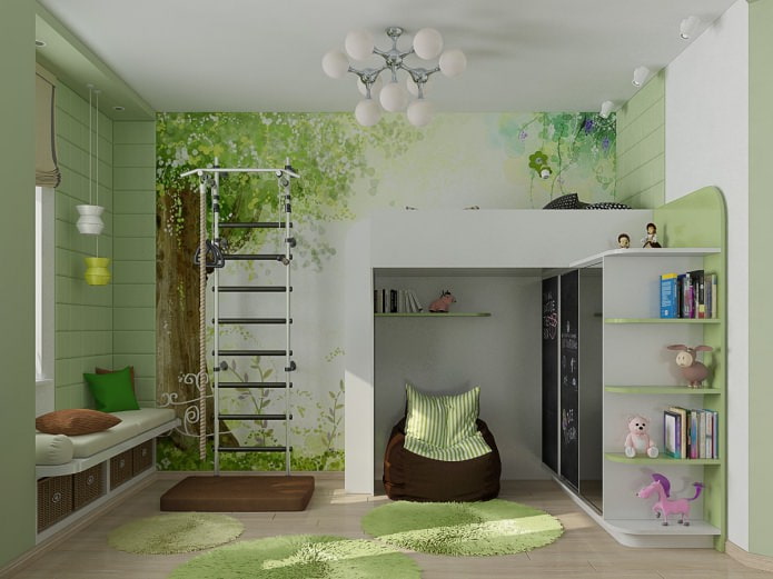 nursery design in green nursery design in green