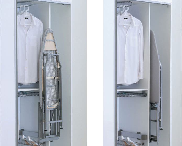 Ironing board in the cupboard