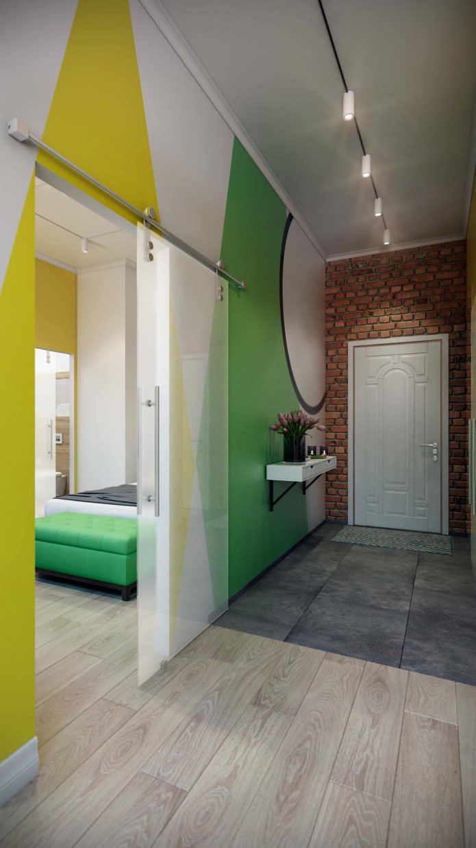 entrance hall in the interior of a stylish modern apartment entrance hall in the interior of a stylish modern apartment