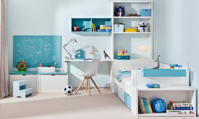 Turquoise children's room for a boy Turquoise children's room for a boy
