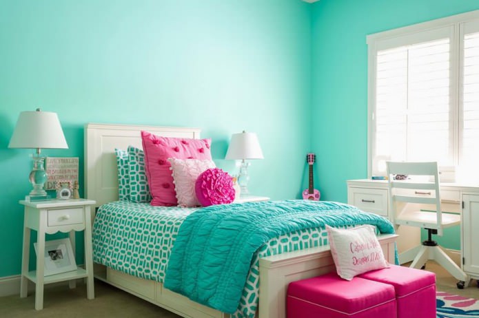 turquoise pink color in the children's room turquoise pink color in the children's room