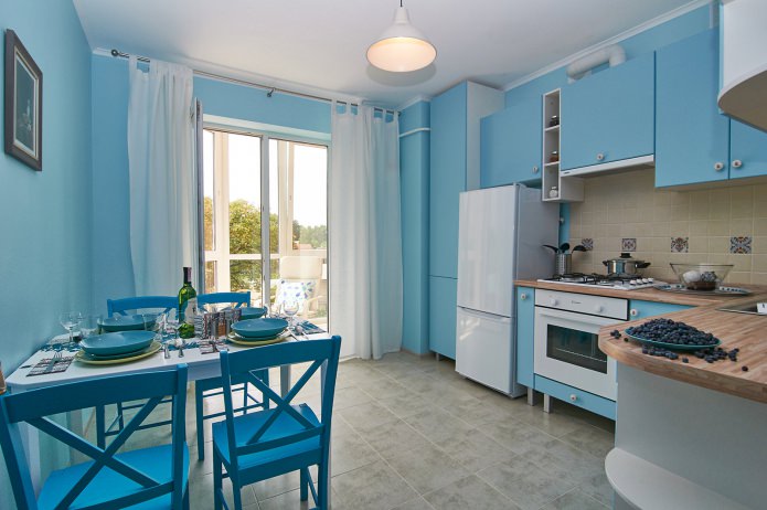 blue kitchen design