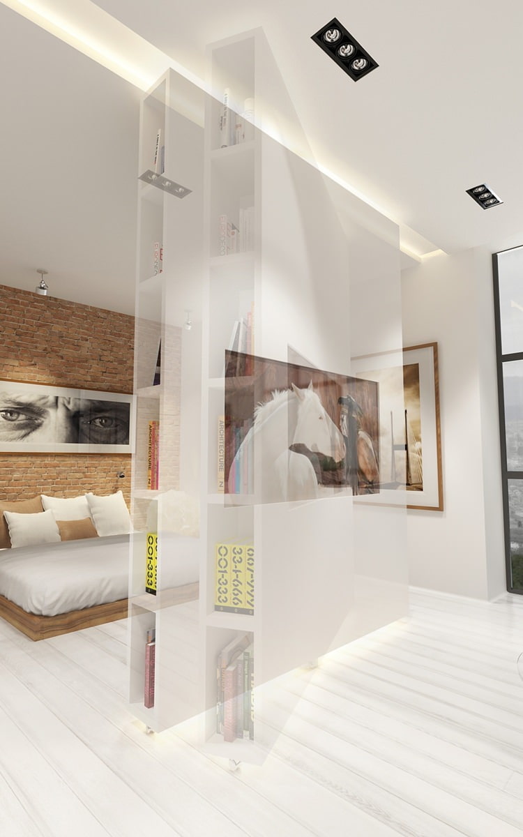 illuminated rotating mirror baffle