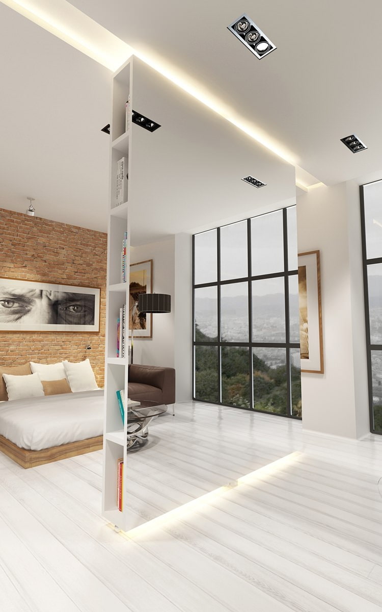 illuminated rotating mirror baffle