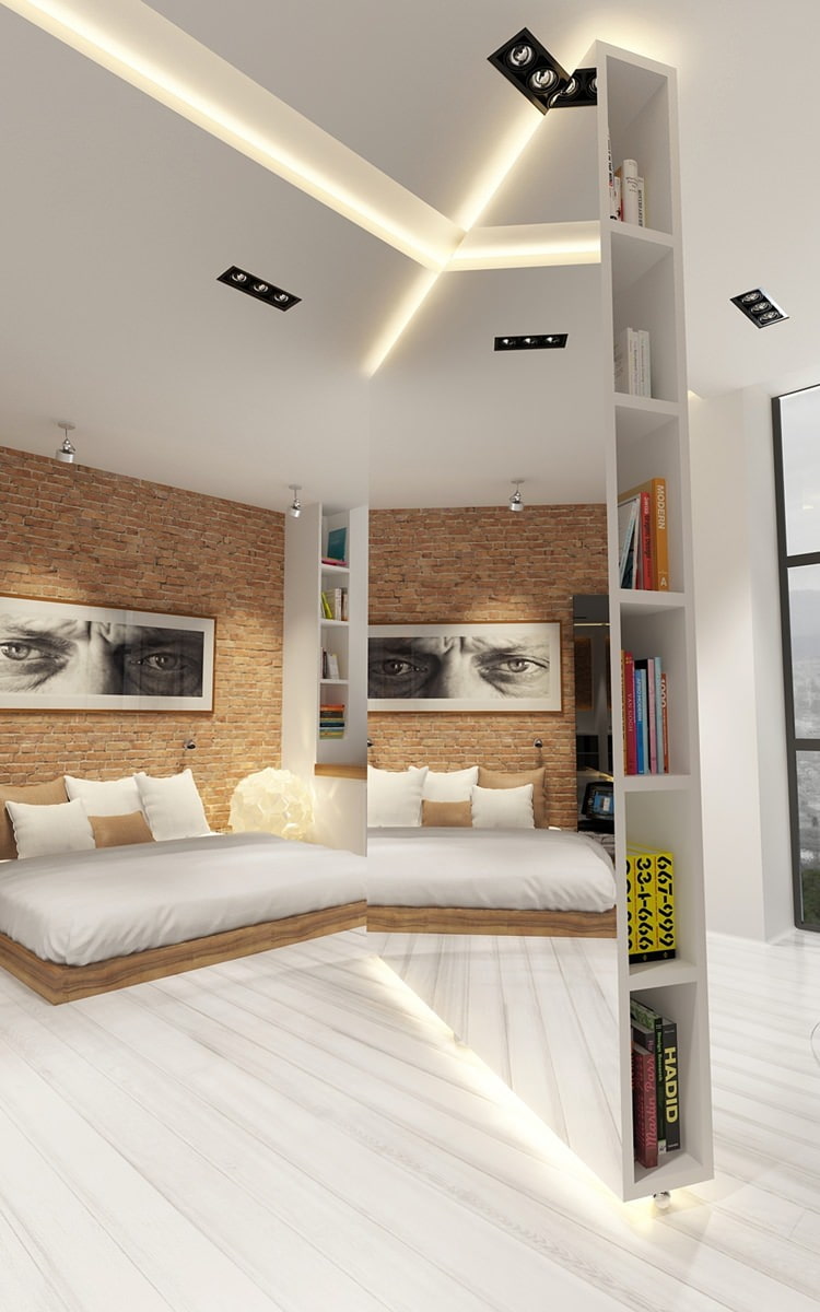 illuminated rotating mirror baffle