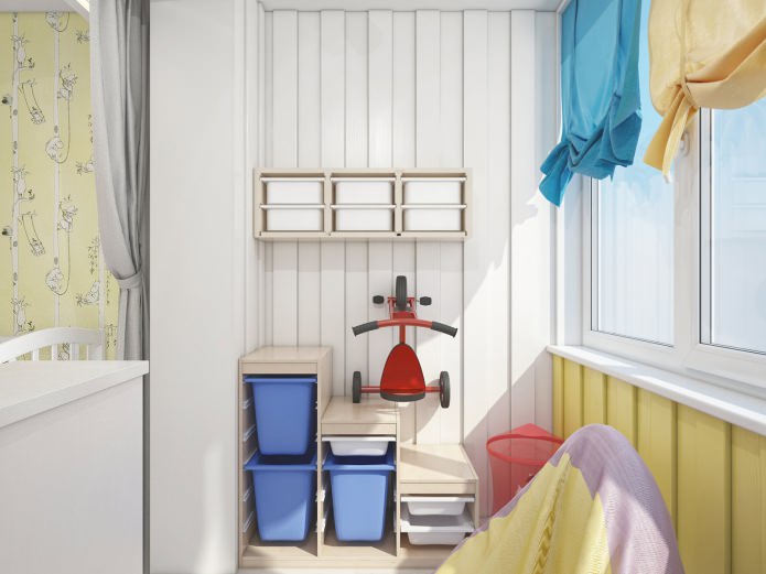 children's room combined with a loggia children's room combined with a loggia