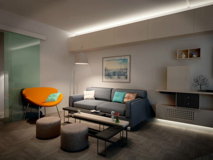 living room in a studio apartment of the P-44 series living room in a studio apartment of the P-44 series