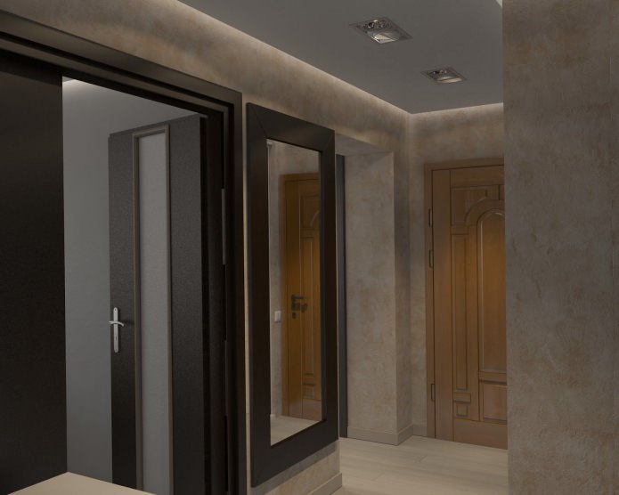 entrance hall in a two-room apartment 50 meters