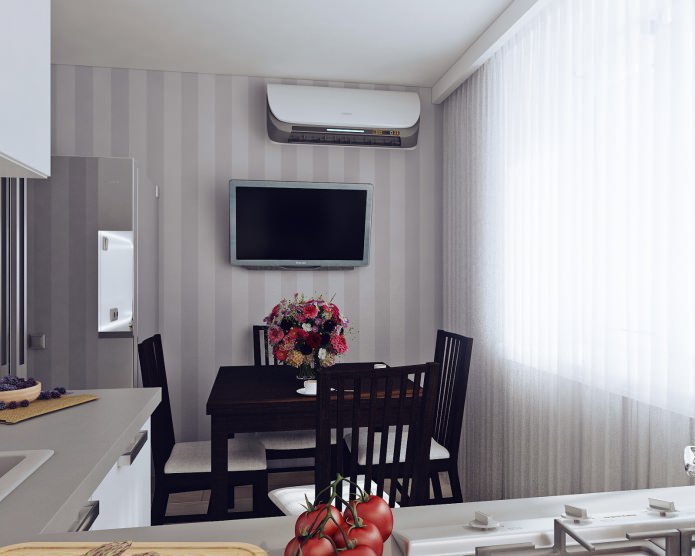 kitchen in a two-room apartment 50 meters