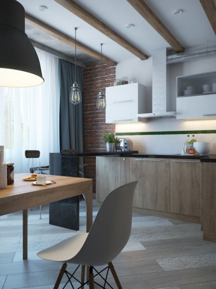 kitchen design project with wooden beams kitchen design project with wooden beams