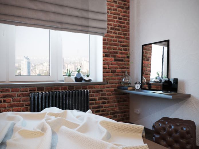 brick wall by the window brick wall by the window