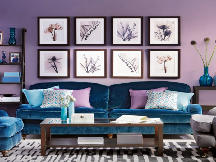 Lavender blue living room Lavender blue living room