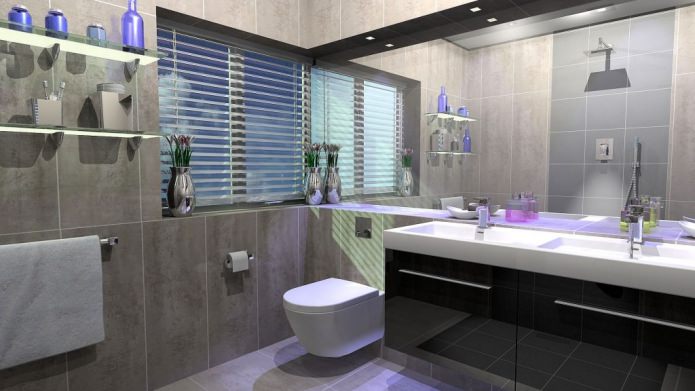 Gray bathroom tiles Gray bathroom tiles