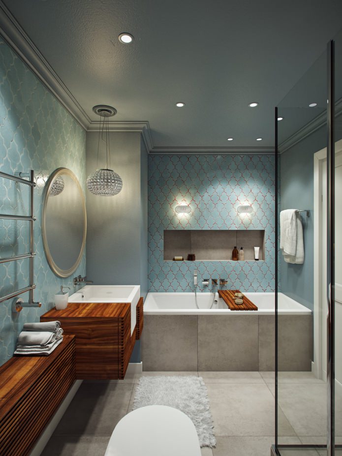 bathroom interior with bathtub and shower bathroom interior with bathtub and shower