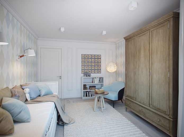 nursery interior in pastel colors nursery interior in pastel colors