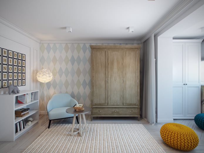 the interior of the nursery combined with the loggia the interior of the nursery combined with the loggia