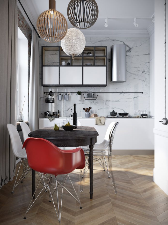 kitchen in the design project of an apartment of 100 sq. m. kitchen in the design project of an apartment of 100 sq. m.