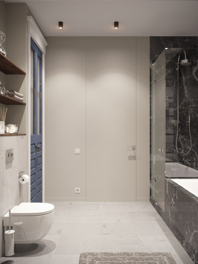 interior of a bathroom combined with a toilet interior of a bathroom combined with a toilet