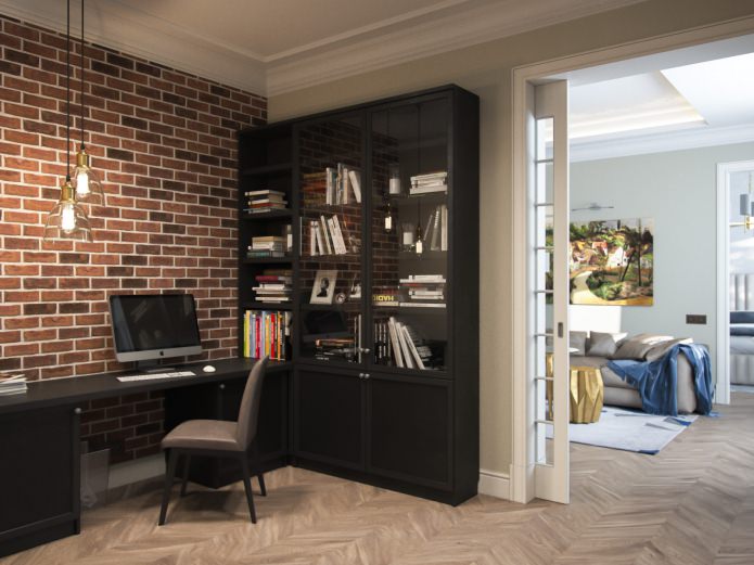 workplace in the apartment