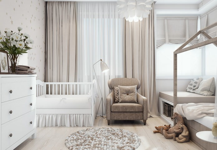 nursery for a girl in a modern apartment interior
