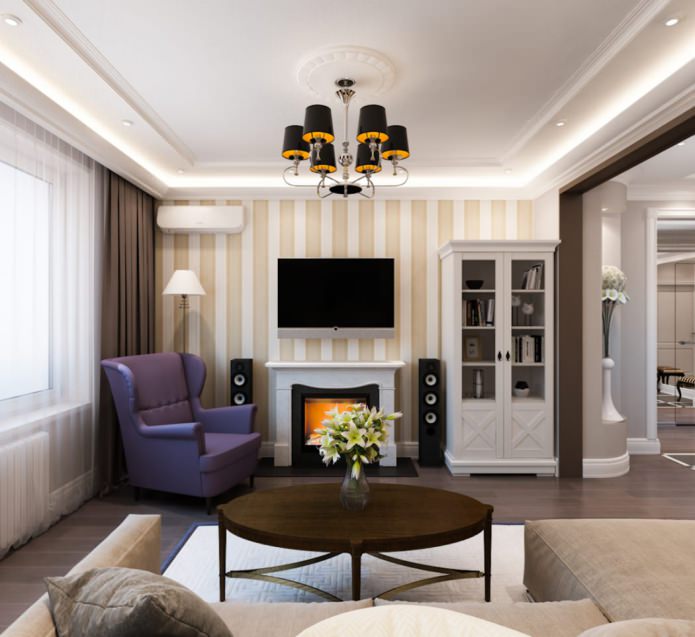 project of a two-room apartment in brown and beige colors project of a two-room apartment in brown and beige tones