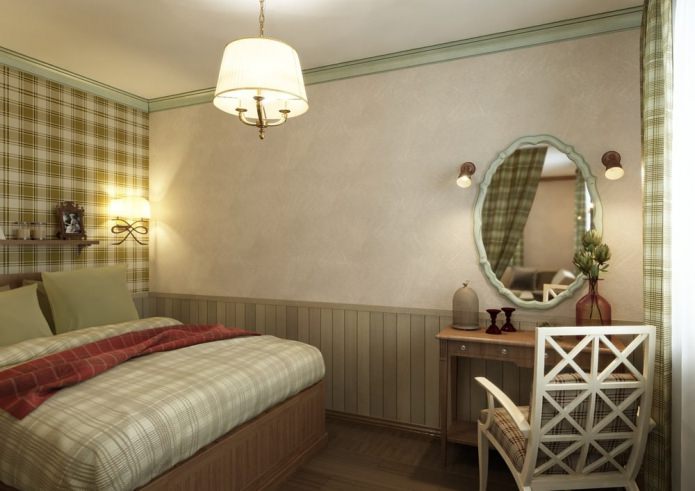 bedroom in country style apartment