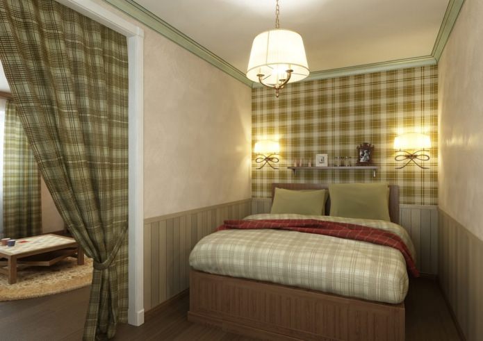 bedroom in country style apartment