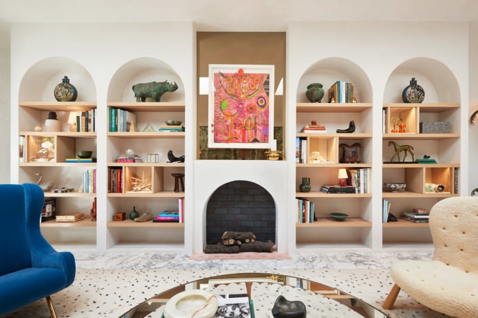 decor items in a niche