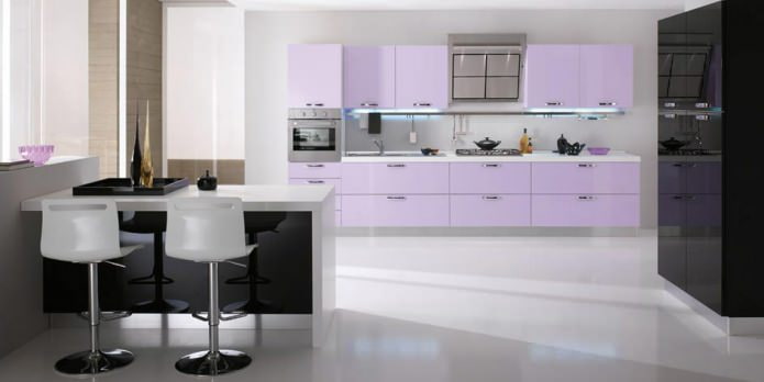Lilac kitchen interior Lilac kitchen interior