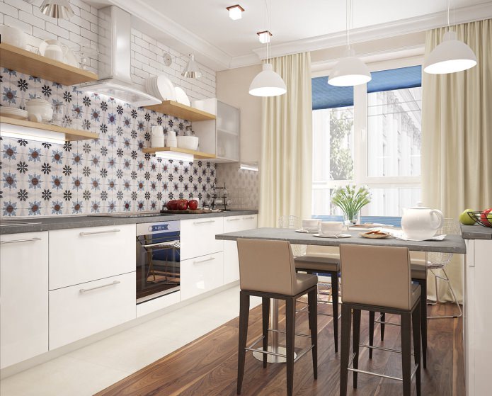 kitchen in an apartment of 46 sq. m.