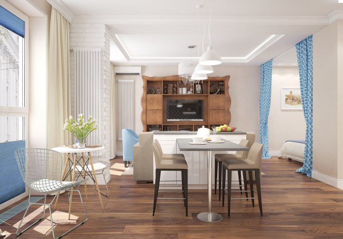 design project of an apartment of 46 sq. m.