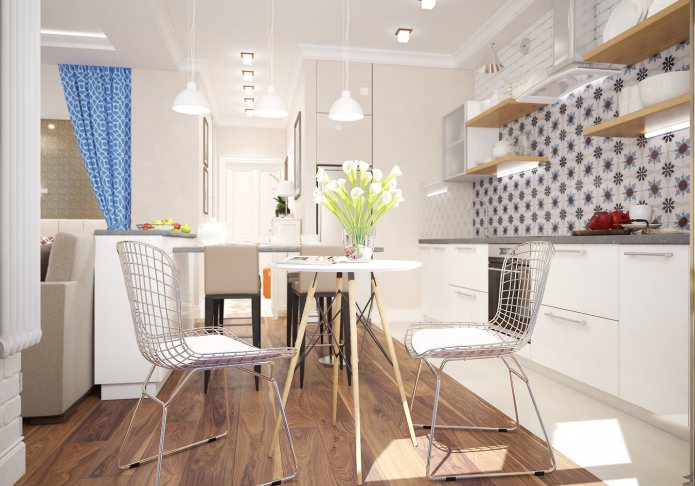 kitchen in an apartment of 46 sq. m.