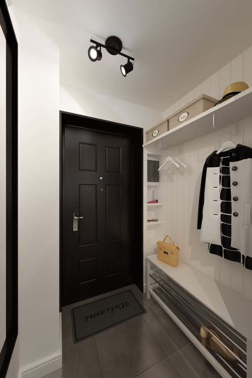 entrance hall in the design of a studio apartment of 33 sq. m. entrance hall in the design of a studio apartment of 33 sq. m.