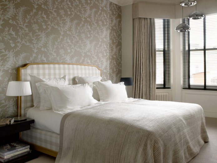 Non-woven wallpaper in bedroom design Non-woven wallpaper in bedroom design