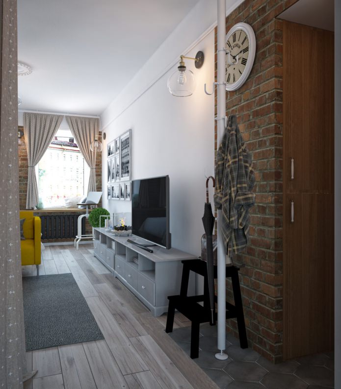 Design of a one-room apartment-vest