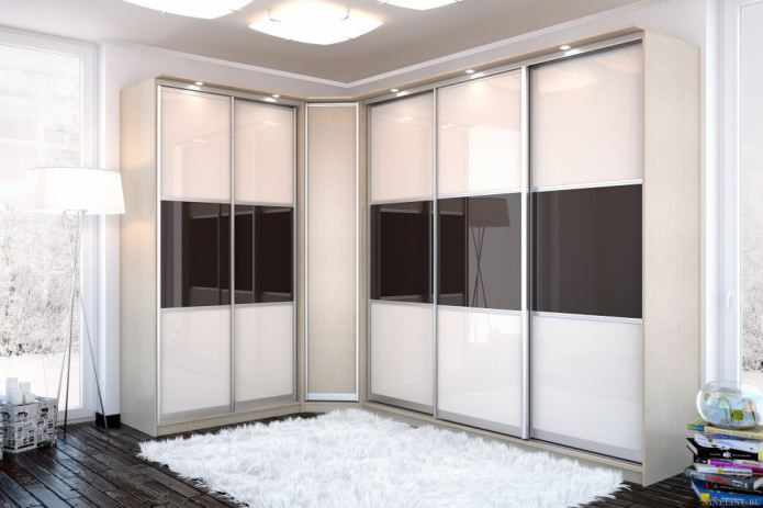 Corner wardrobe design in the bedroom Corner wardrobe design in the bedroom