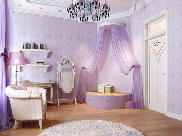 lilac nursery in classic style lilac nursery in classic style