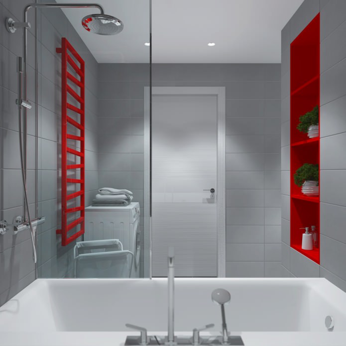 bathroom interior in an apartment of 65 sq. m.