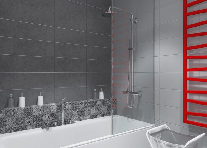 bathroom interior in an apartment of 65 sq. m.