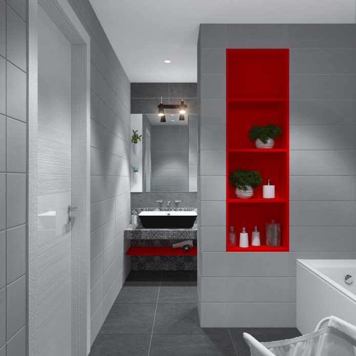 bathroom interior in an apartment of 65 sq. m.
