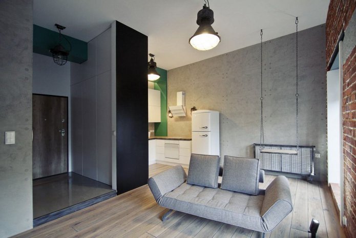 swing in a studio apartment