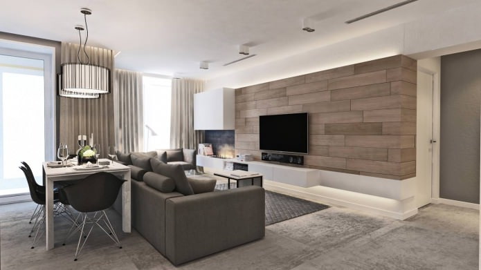 kitchen-living room in the interior of a three-room apartment kitchen-living room in the interior of a three-room apartment