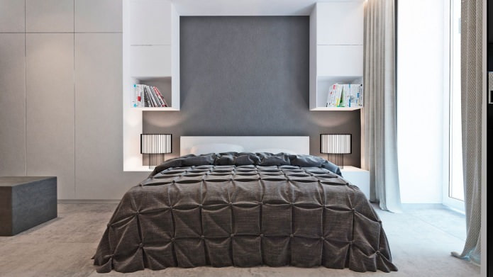 bedroom in the interior of a three-room apartment bedroom in the interior of a three-room apartment