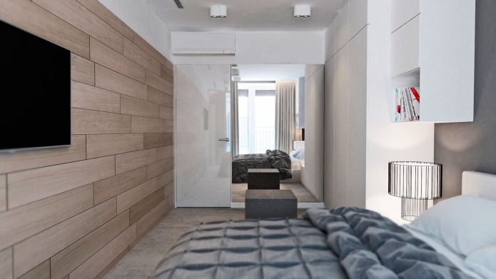 bedroom in the interior of a three-room apartment bedroom in the interior of a three-room apartment