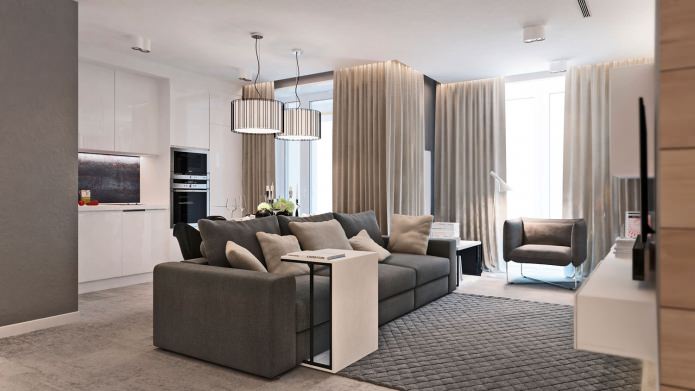 interior of a three-room apartment interior of a three-room apartment