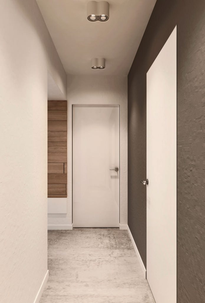 entrance hall in the interior of a three-room apartment hallway in the interior of a three-room apartment